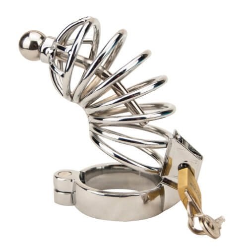 Impound Corkscrew Male Chastity Device with Penis Plug - Image 5