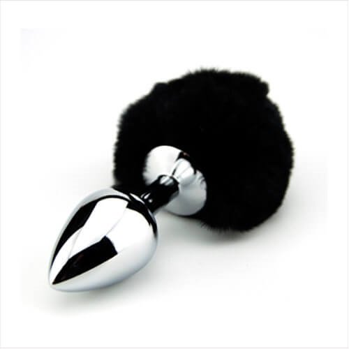 Furry Fantasy Black Bunny Tail Butt Plug - Image 3