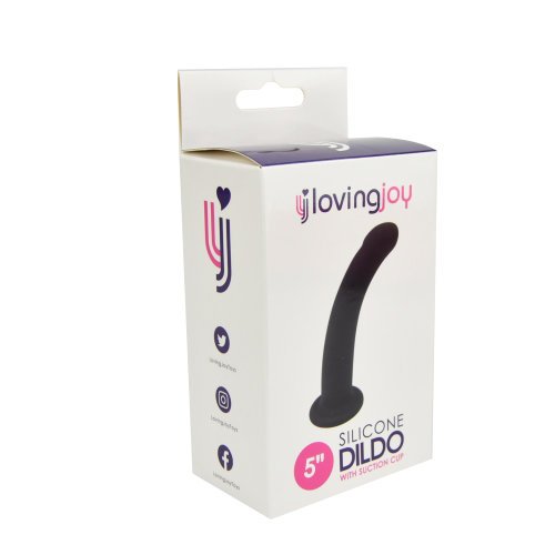 Loving Joy Curved 5 Inch Silicone Dildo with Suction Cup - Image 5