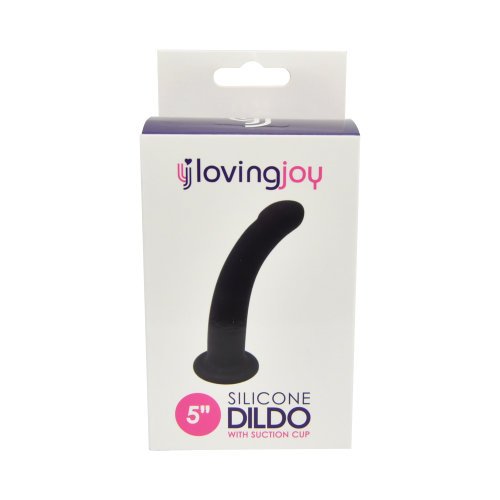 Loving Joy Curved 5 Inch Silicone Dildo with Suction Cup - Image 3