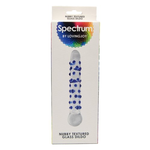 Spectrum Nubby Textured Glass Dildo - Image 7