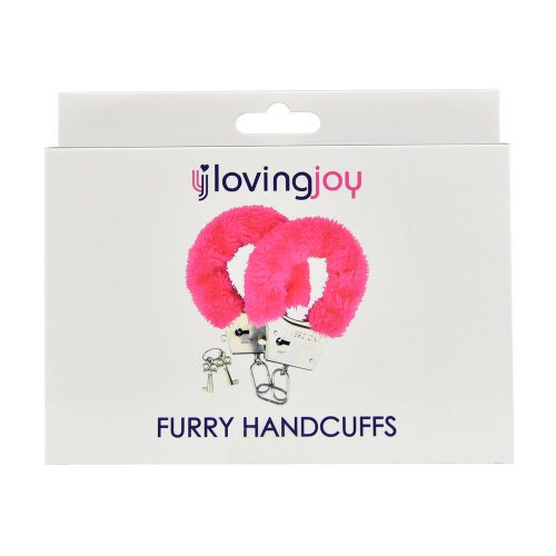 Loving Joy Furry Handcuffs Pink - Image 5