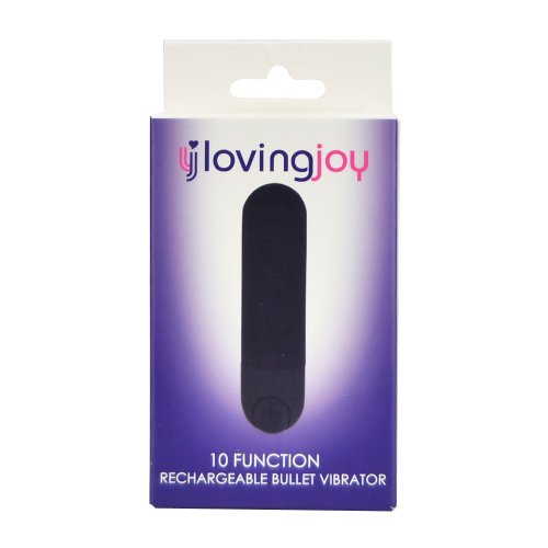 Loving Joy 10 Function Rechargeable Bullet Vibrator Black - Image 3