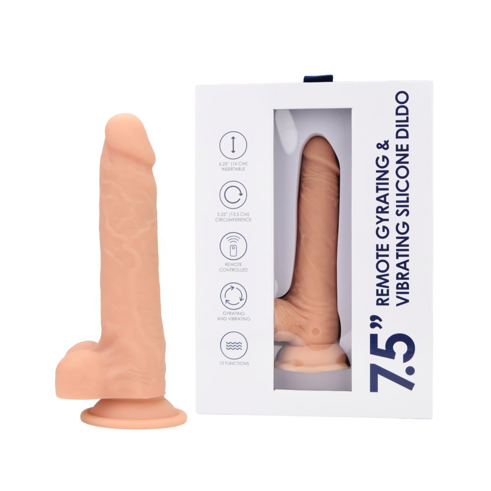 Loving Joy 7.5" Remote Gyrating & Vibrating Silicone Dildo - Image 8