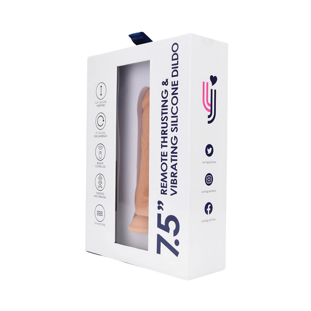 Loving Joy 7.5" Remote Gyrating & Vibrating Silicone Dildo - Image 10