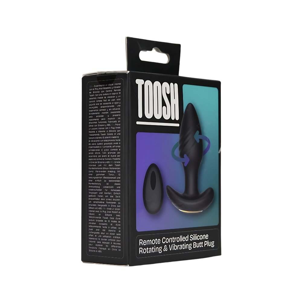 Toosh Remote Controlled Silicone Rotating & Vibrating Butt Plug - Image 12